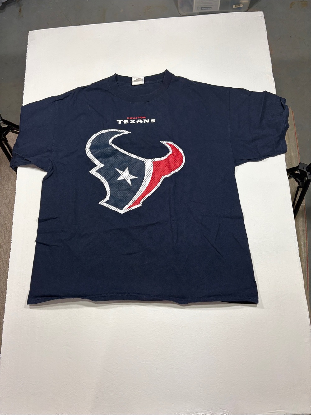 Men's Houston Texans Navy Short-Sleeve Logo Tee